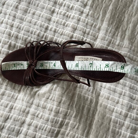 Vintage Isaac Mizrahi Lizard Print Slingback Sandals - Picture 15 of 16